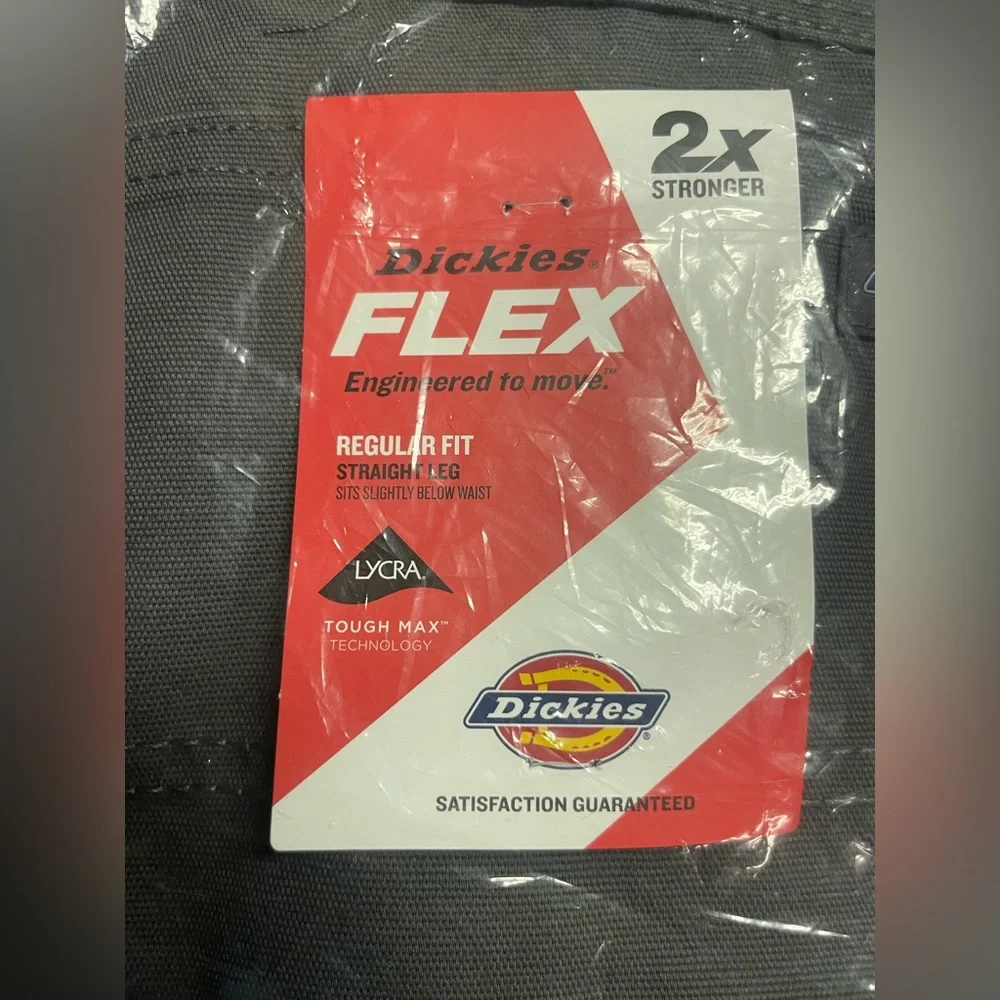Dickies FLEX Carpenter Pants NWT Men’s 44x30 Gray Regular Fit Straight Leg Pants